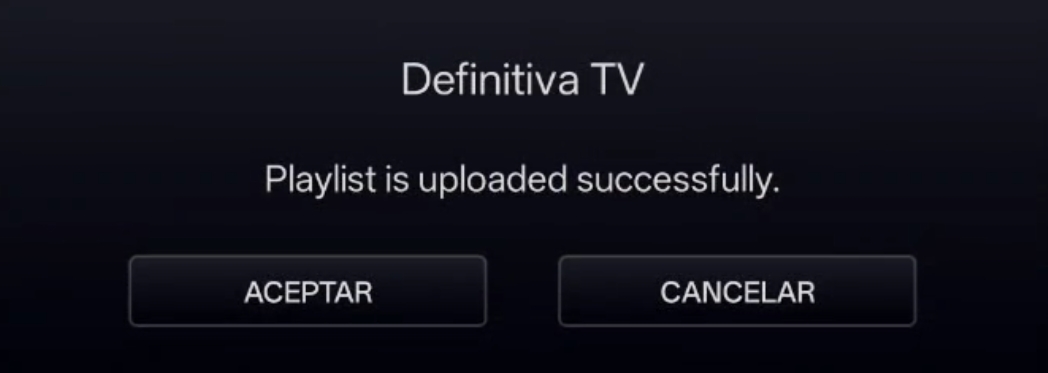 Cuenta Definitiva TV agregada