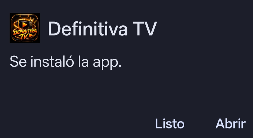 Definitiva TV instalada