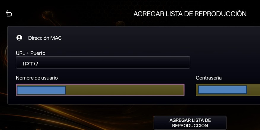 Usuario y contraseña Definitiva TV