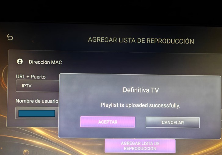 Lista Definitiva TV cargada