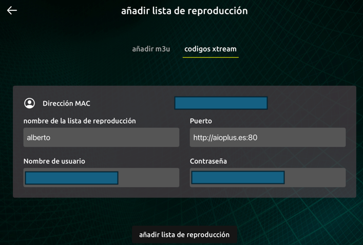 Códigos Xtream IB Player