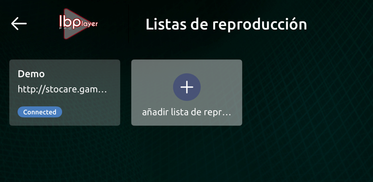Listas de reproducción IB Player